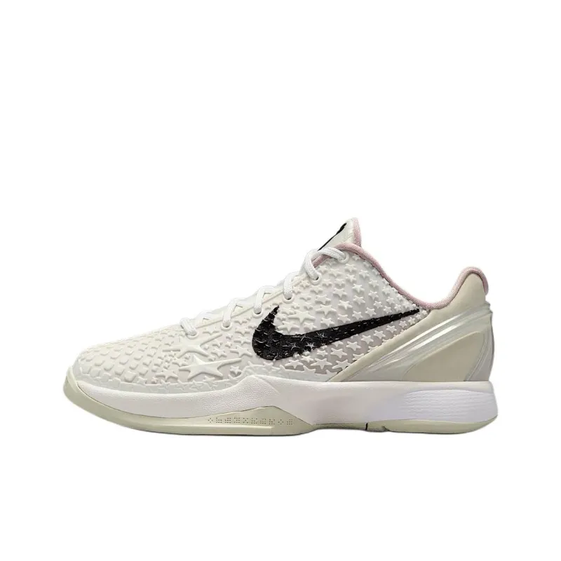 Nike Zoom Kobe 6 Slip-resistant Abrasion-resistant Low Top Детские баскетбольные кроссовки Белый