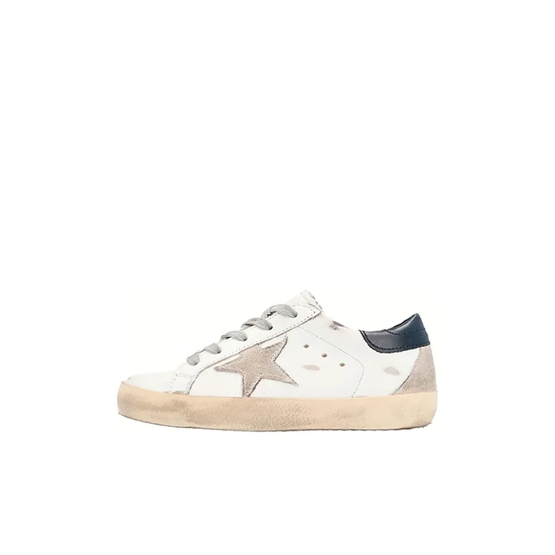Golden Goose Hi Star Low Топ Стильный Скейтбординг Белый Черный Детский
