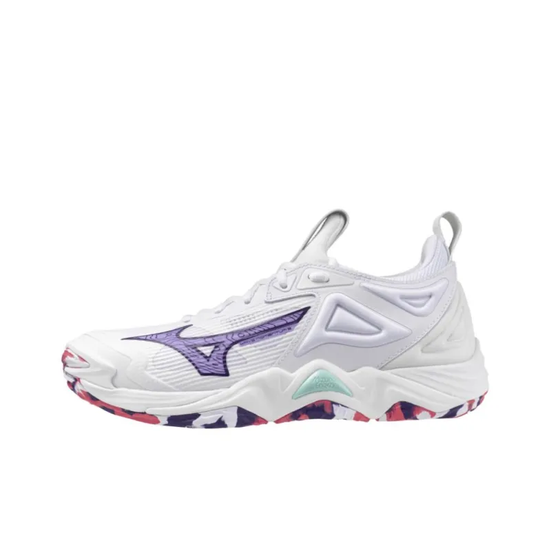 Mizuno Wave Momentum 3 противоскользящие устойчивые к истиранию низкие кроссовки для тренировок женские белые