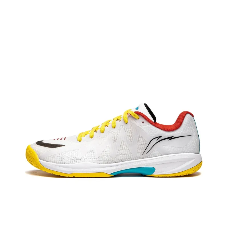 LINING Table Tennis Series Устойчивые к истиранию Дышащие Низкие Кроссовки для тренировок Унисекс Белый Желтый