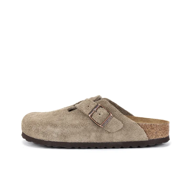 Биркенсток Бостон Soft Footbed Домашние тапочки Унисекс Серый Стандартный Свободный крой