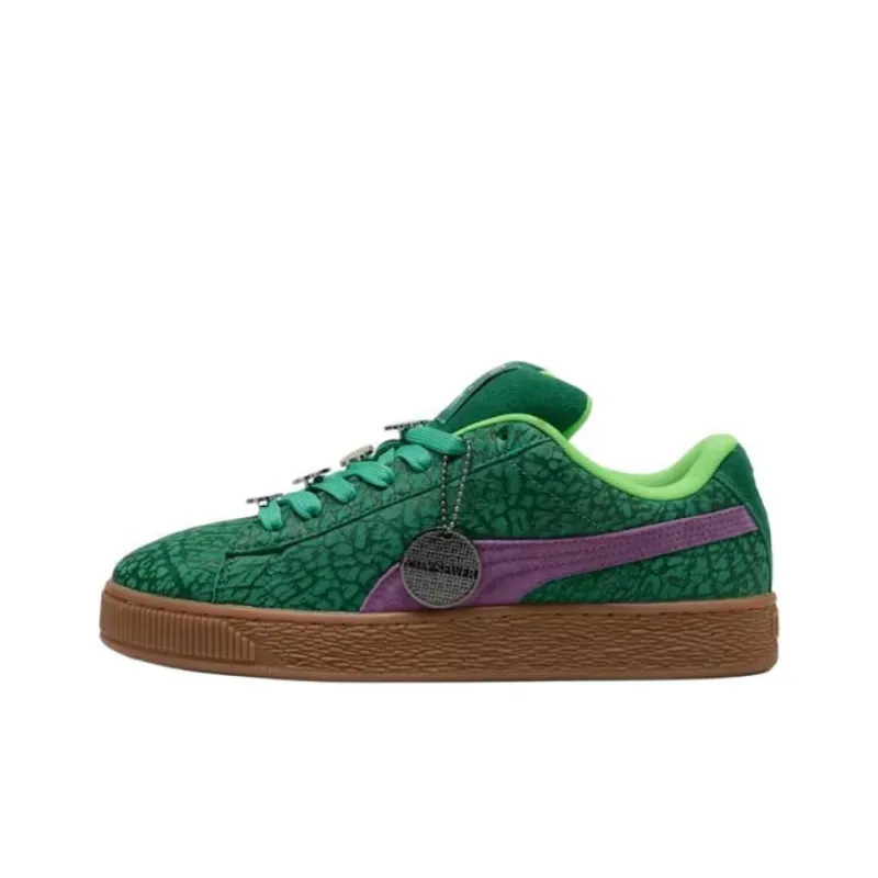 TMNT X PUMA Suede XL Устойчивые к истиранию Низкие Кроссовки для скейтбординга Мужские Зеленые