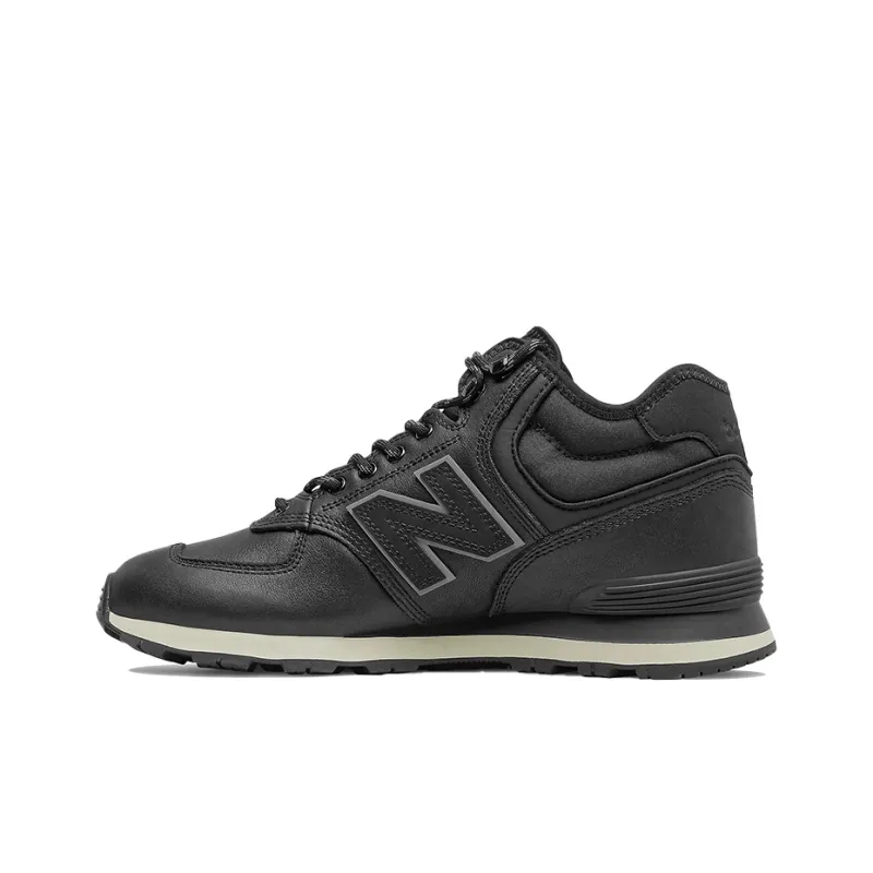 New Balance NB 574 Противоскользящий Устойчивый к истиранию MID Топ Повседневный Городской Коммутирование Беговые кроссовки Унисекс Черный