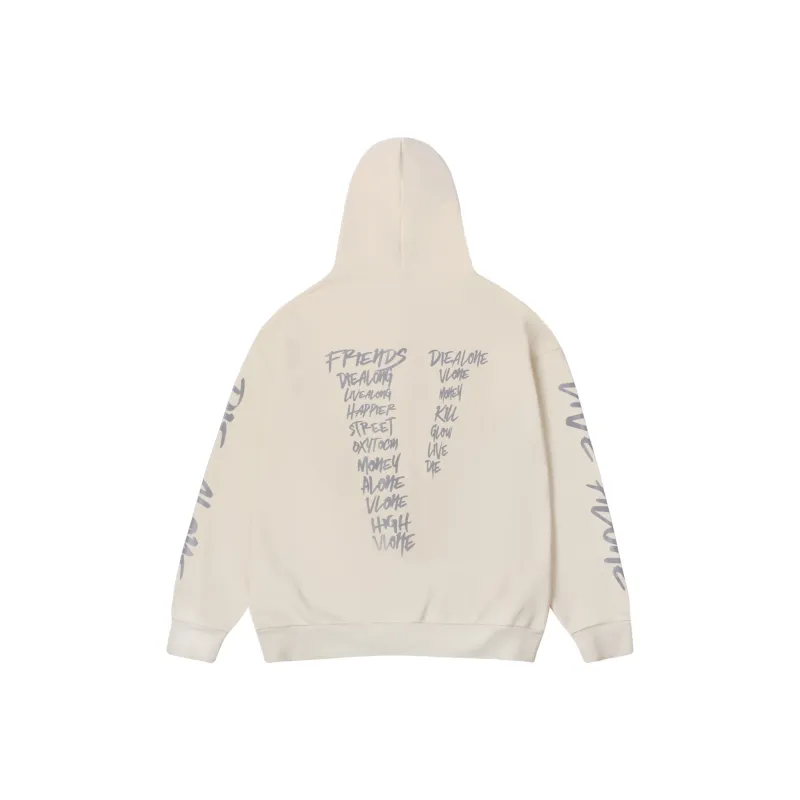 VLONE Loose Fit Zipper Hoodie Unisex