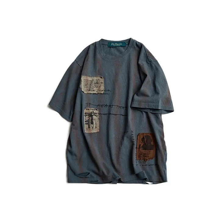 A SQUARE ROOT T-Shirt Унисекс Серый Синий