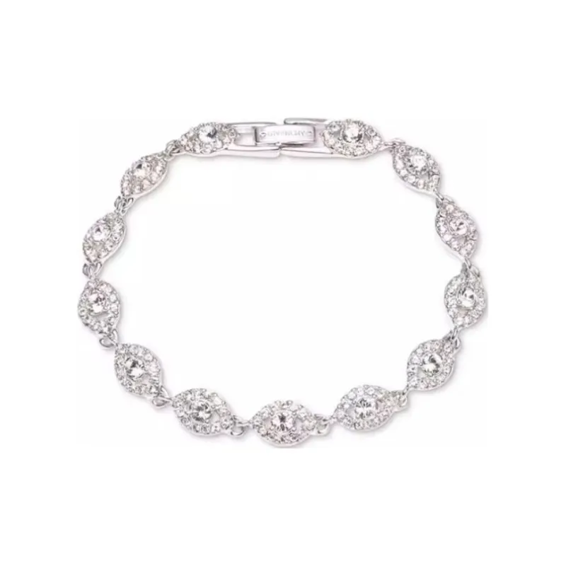 Givenchy Кристалл Белый Кристалл Браслеты Унисекс Серебряный