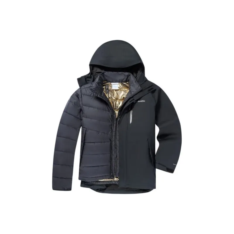 Columbia Oak Harbor Водонепроницаемый Ветрозащитный Защита от ультрафиолета Теплый ветровка Мужской Черный