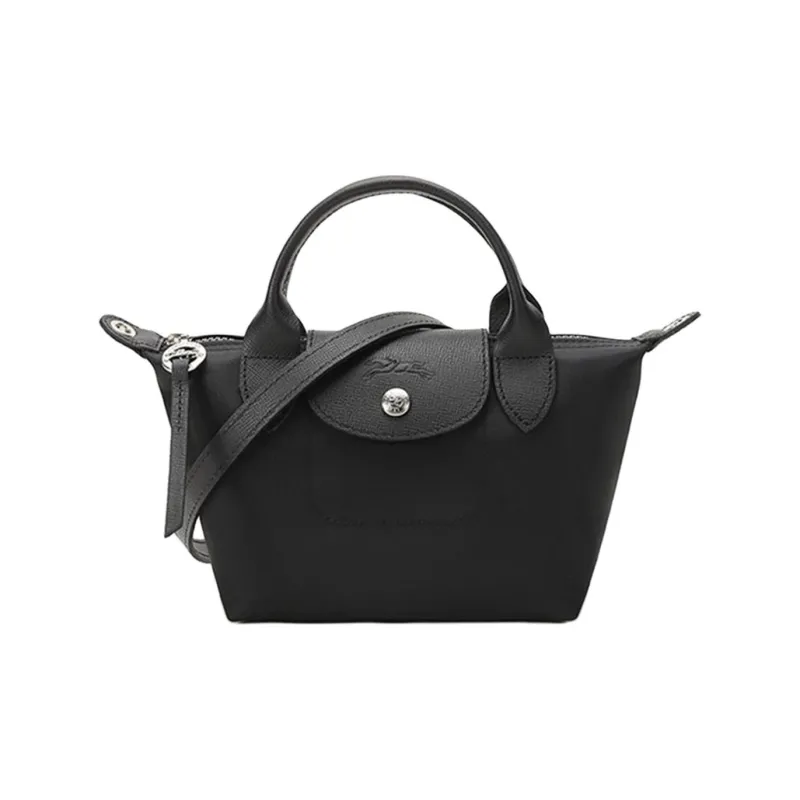 LONGCHAMP Le Pliage Néo Холст Пельмени Сумка Одно Плечо Сумка Мини Женская Черная