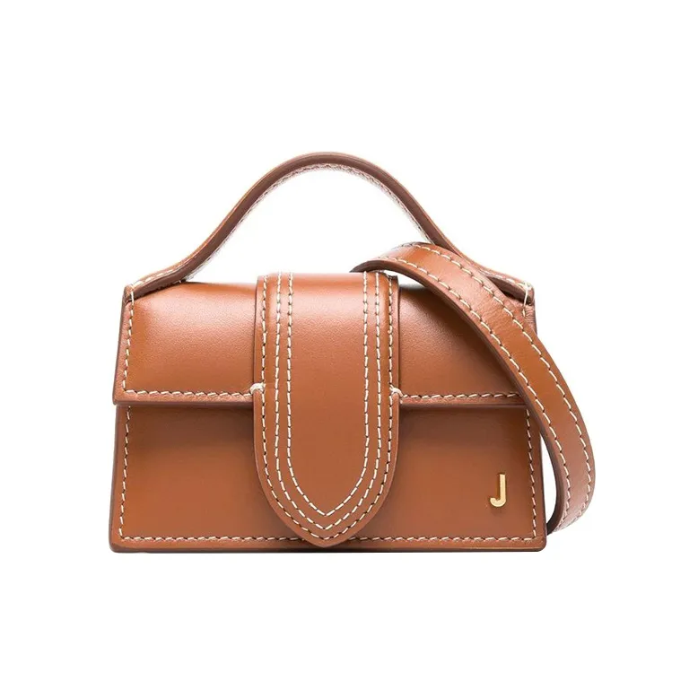 Jacquemus Le Bambino Телячья кожа Сумка Мини Женская Рыжевато-коричневый