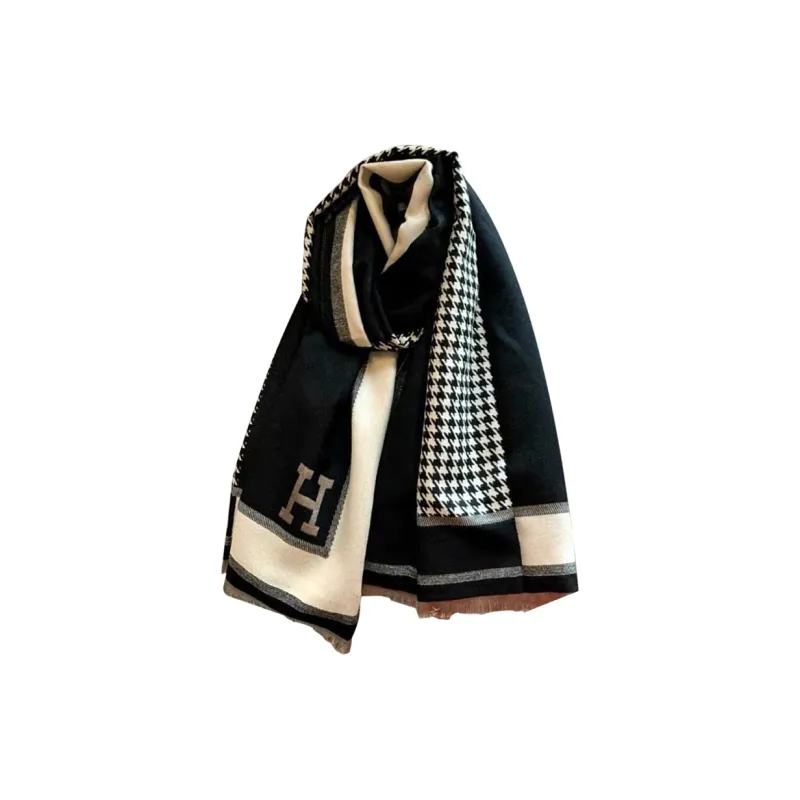 VINEY Вязаные шарфы Черный Унисекс