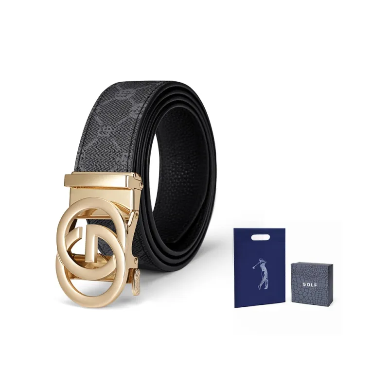 GOLF Ткань Коровья Кожа Автоматическая Застежка Настоящий Кожаный Пояс Мужской Многоцветный 3,5 см