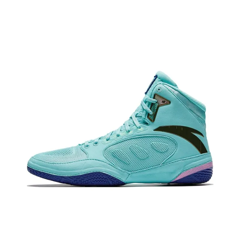 ANTA Противоскользящая Устойчивая к износу Высокий Топ Профессиональная Борцовская Обувь Мужская Зеленый Черный Синий