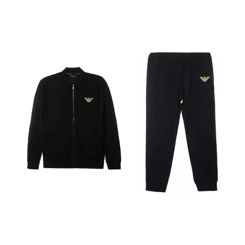 EMPORIO ARMANI FW24 Повседневная Спортивная Одежда Унисекс Черный