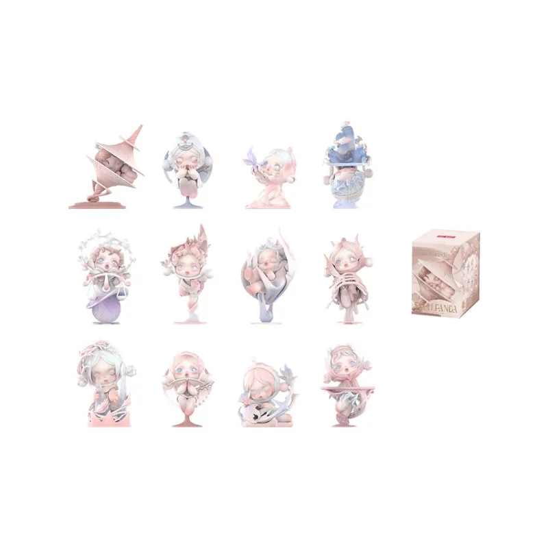 POP MART Коллаборация Edition Skullpanda Door OF Destiny Коллекция Слепые коробки Один Mystery Коробка Целая коробка 12 шт