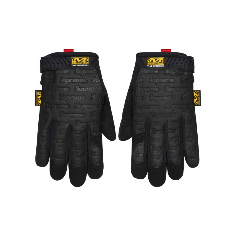 Supreme Кожа Перчатки Унисекс Черный Красный