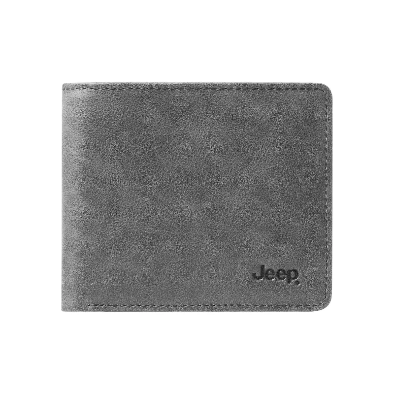 JEEP Кошелек из коровьей кожи мужской серый