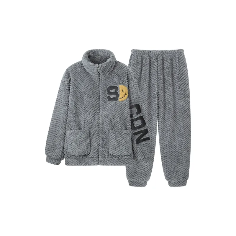 Qiao Ni Tong Пижамный комплект Мужской Серый