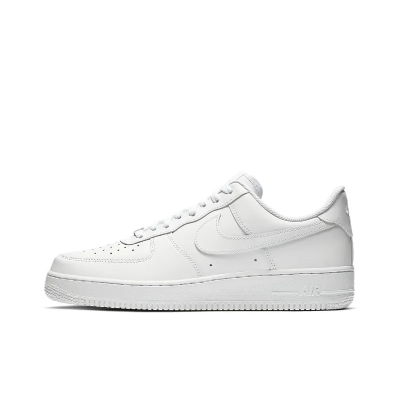 Nike Air Force 1 07 Устойчивые к истиранию Низкие Кроссовки для скейтбординга Мужские Чисто белые