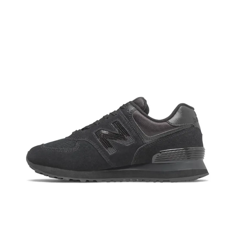 New Balance NB 574 Low Топ Повседневные Беговые Кроссовки Женские Чисто Черные