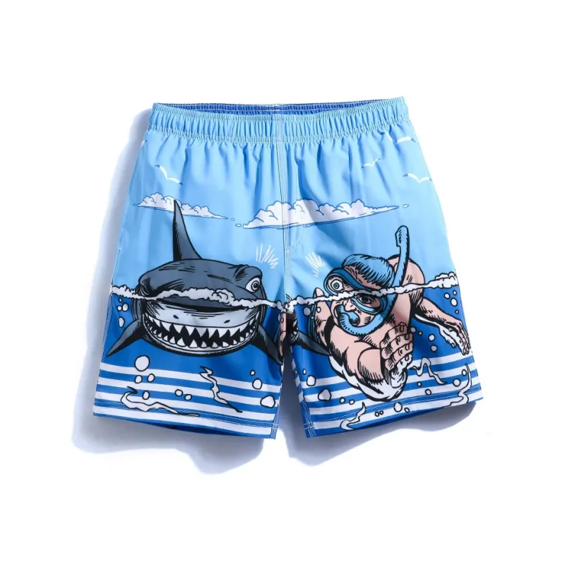 GAILANG Пляжные шорты Мужской Man And Shark With Print