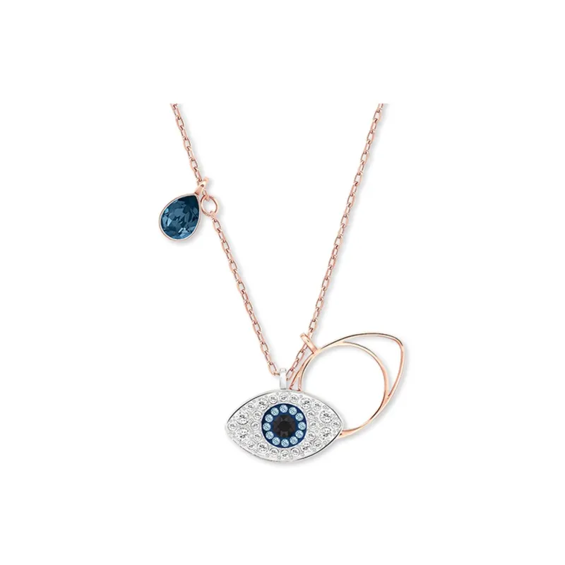 Swarovski Розовое золото Ожерелья Женские Синий
