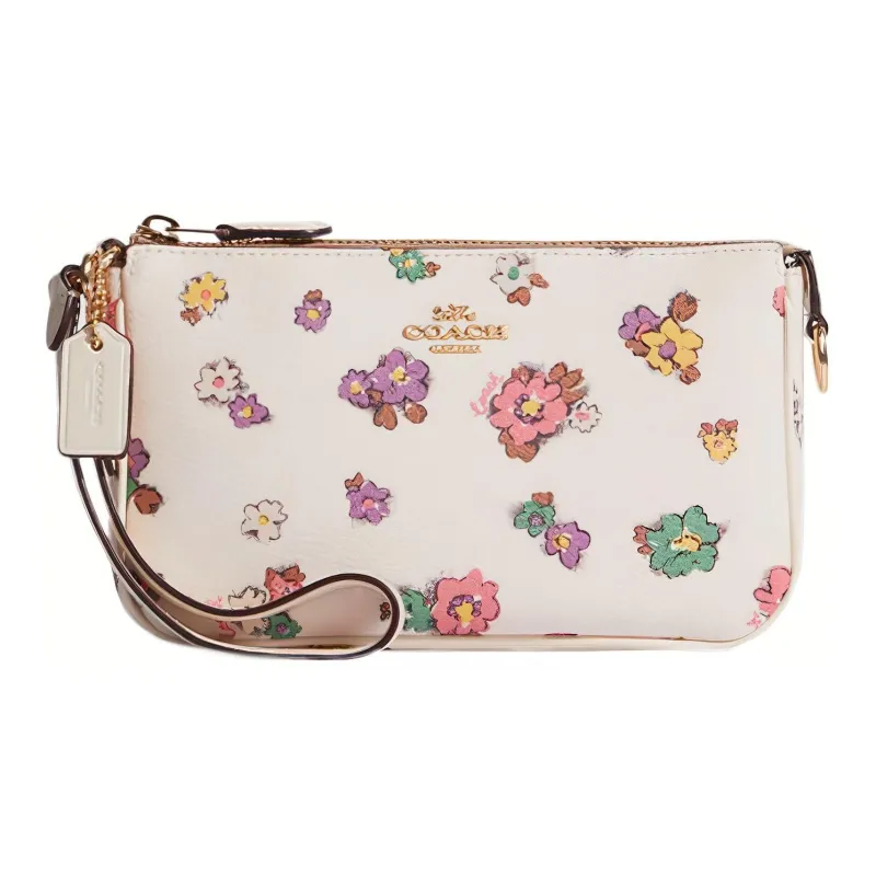 COACH Nolita Утонченная Галечная Кожа Маленькая Сумка Сумка через плечо Сумка на запястье Клатч Маленькая Женская Белая