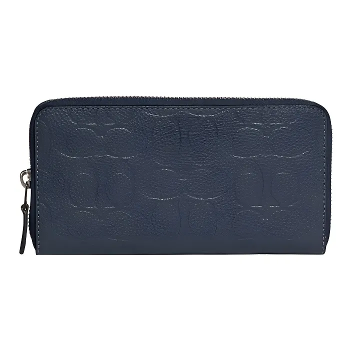 COACH Аккордеонный кошелек из коровьей кожи женский темно-синий