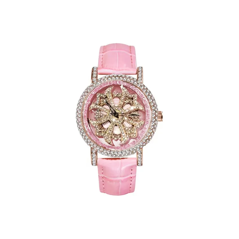 MUKUO Possession Collection Кварцевый механизм Естественная кожа Ремешок Часы Женские Фиолетовый Циферблат