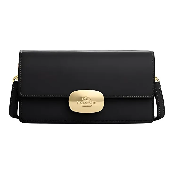 COACH Eliza Коровья кожа Сумка через плечо Маленькая Женская Черная