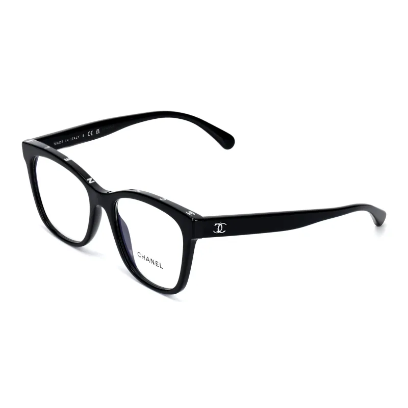 CHANEL Ацетат Нерегулярная форма Оправа для очков Мужская Черная