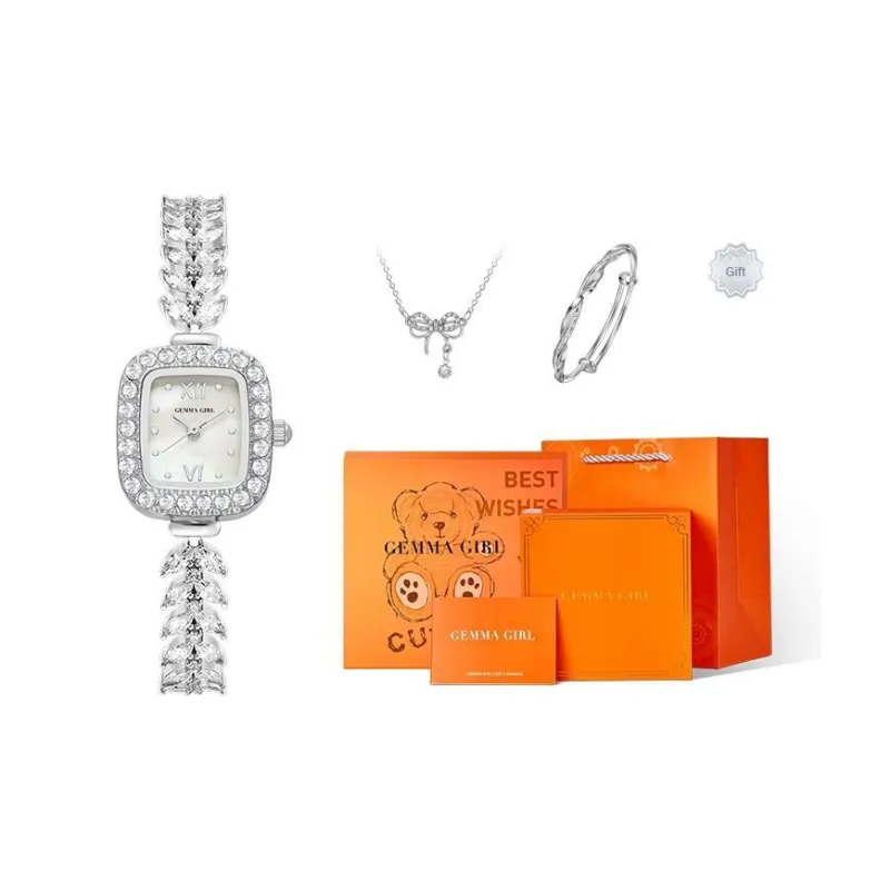 GEMMA GIRL Кварцевый механизм Женские часы 27мм*10мм*8мм Жемчужная раковина Цвет