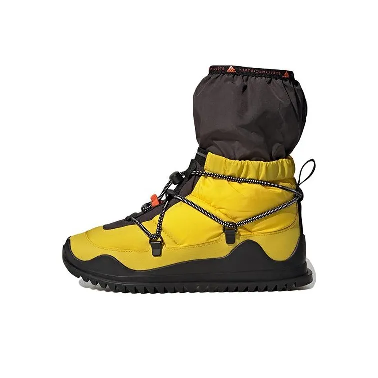 Stella McCartney x Adidas Амортизирующие противоскользящие устойчивые к истиранию высокие кроссовки для улицы женские желто-черные