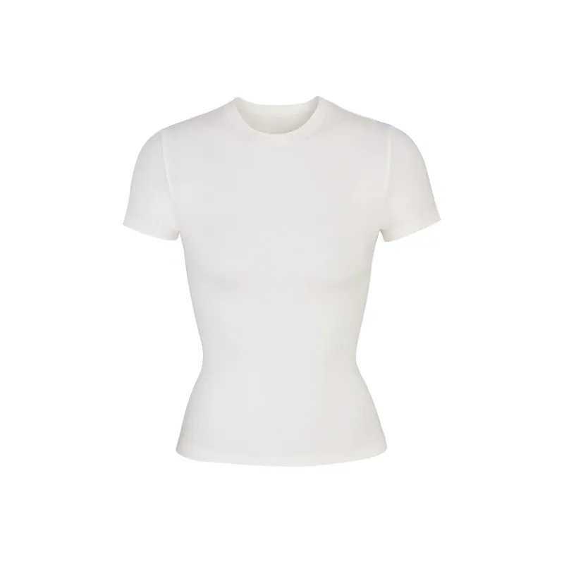 SKIMS T-Shirt Женская Белая Мраморная