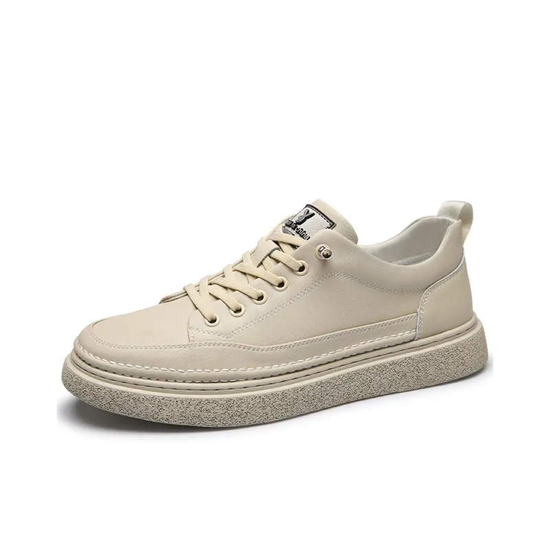 PLAYBOY Повседневные кожаные скейтбордические кроссовки мужские черные