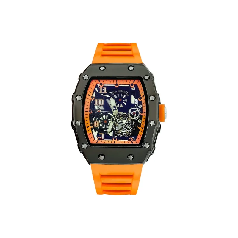 EA Tonneau Transparent Case Sports Car Wheel Collection Кварцевый механизм Силиконовый ремешок Часы ЧАСЫ ДЛЯ МЕНЯ