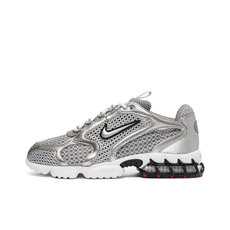 Nike Air Zoom Spiridon Cage 2 Low Топ Повседневная обувь Мужская Серебряная