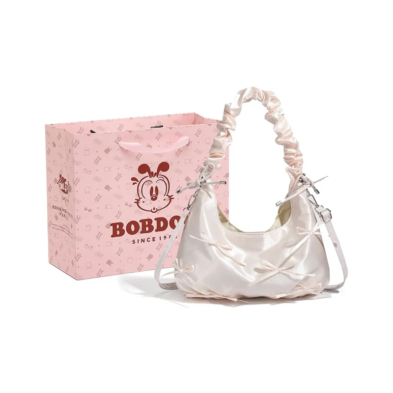 BOBDOG Ткань Универсальная Элегантность Девичья Облачная Сумка Сумка через плечо Сумка Большая Женская Розовая