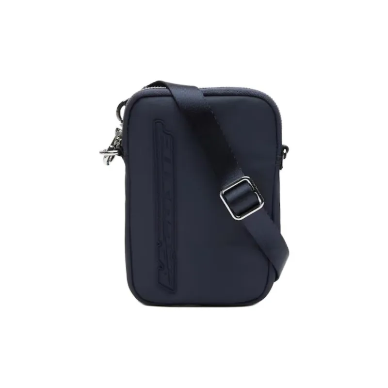 LACOSTE Переработанный полиамид чехол для телефона на одно плечо унисекс Белая ночь Синий