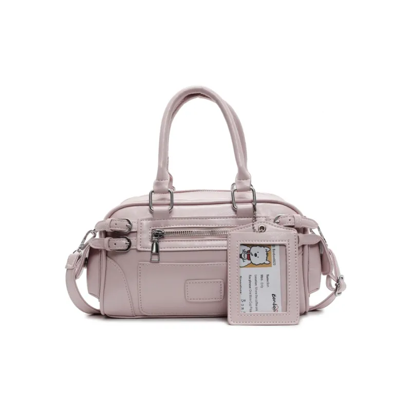 DANCANG ПУ (полиуретан) Сумка Стандартная Женская Синяя Розовая Экрю Черная