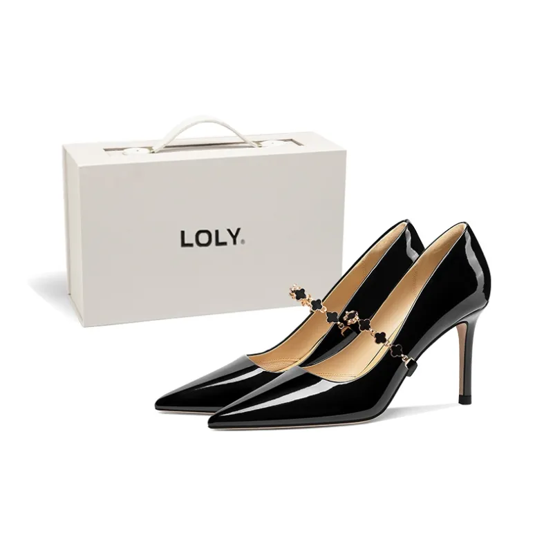 LOLY Туфли на высоком каблуке 8 см Женские Черные
