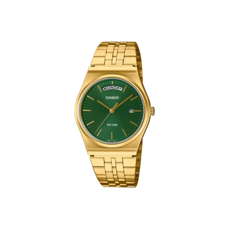 CASIO Кварцевый механизм нержавеющая сталь шнуровка часы унисекс зеленый циферблат