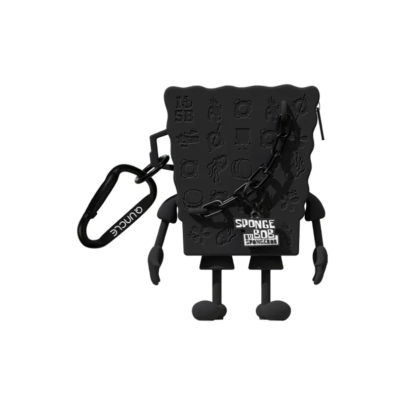 SPONGEBOB SQUAREPANTS Кремниевый Кошелек для монет Маленький Унисекс Черный Желтый