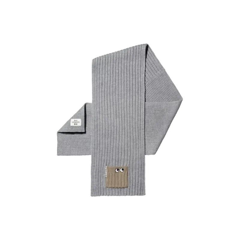 UNIQLO Вязаные Шарфы Унисекс Светло-Серый