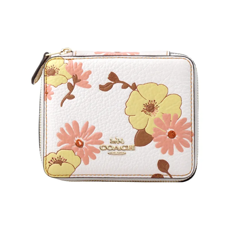 COACH Ювелирные украшения Bo Кожа Детали Сумка для хранения Косметичка Мини Женская Многоцветная