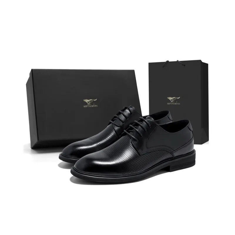 SEPTWOLVES Туфли из натуральной коровьей кожи мужские черные