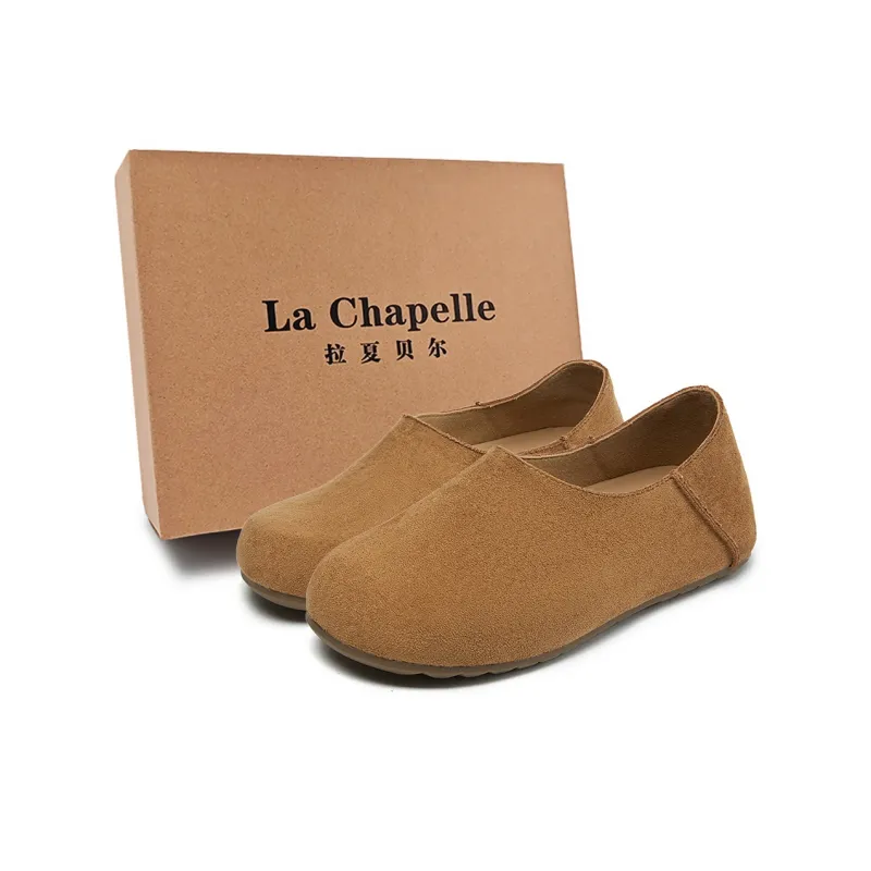 La Chapelle Мягкий и комфортный Мягкий Дом Обувь Повседневная обувь Женская Кофейная