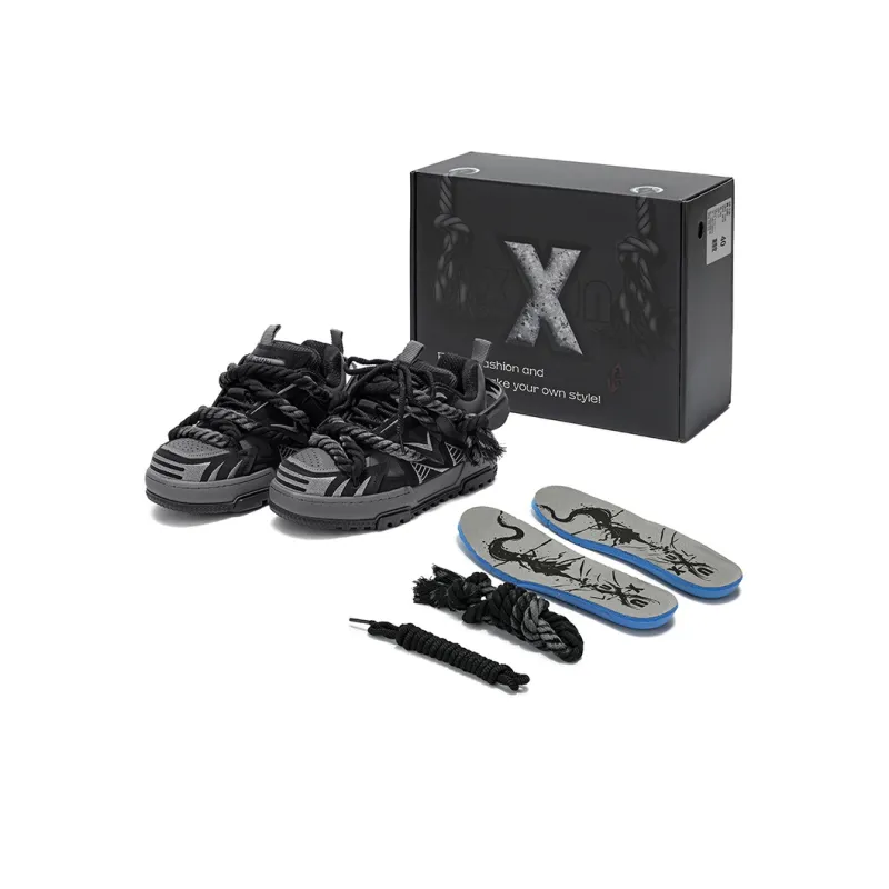 X·LUN Черный Goku Collection Противоскользящий Амортизация Устойчивый к износу Увеличение высоты MID Топ